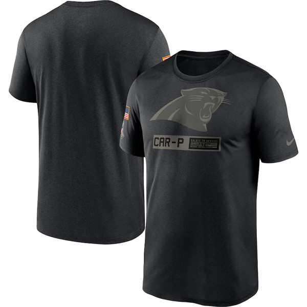 Men's Carolina Panthers Black NFL 2020 Salute To Service Performance T-Shirt